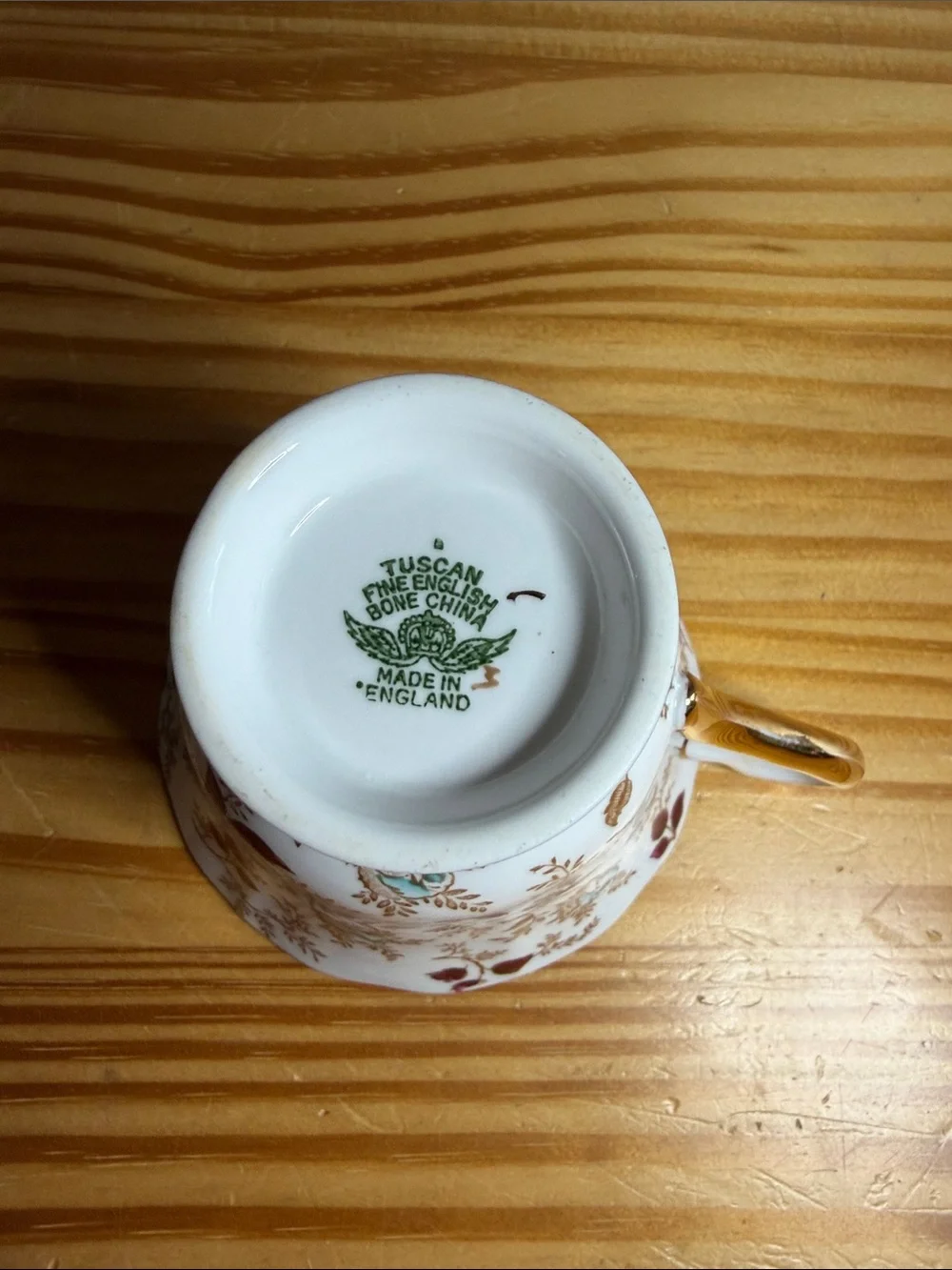 Vintage Tuscan Fine Bone China Teacup & Saucer Set - Charmaine Pattern D1152